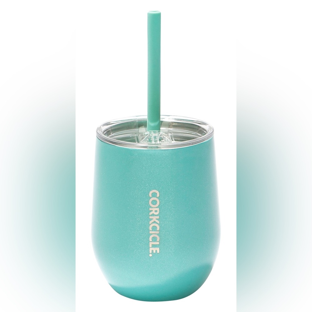 Corkcicle Aqua Stemless Wine Tumbler 12 oz